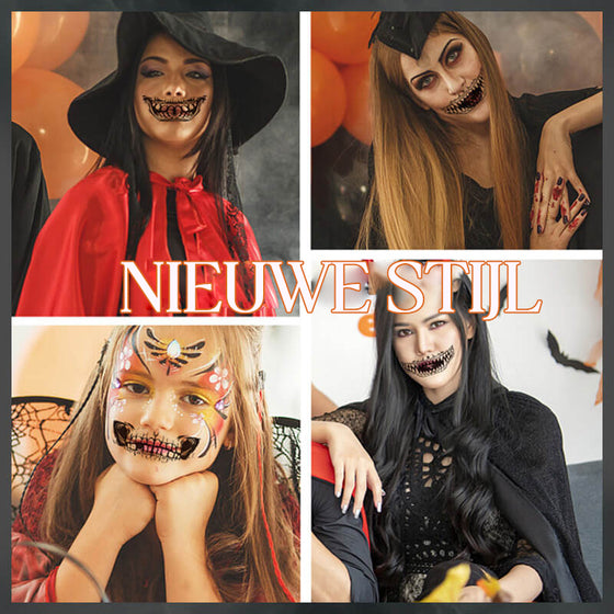 Läskiga Halloween-tatueringsklistermärken