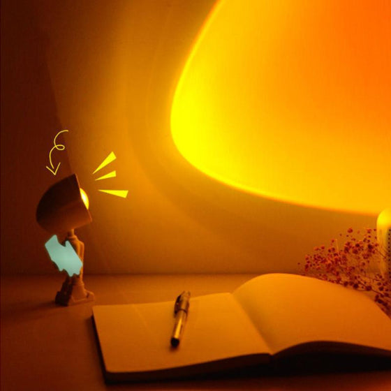 Projektionslampa solen går aldrig ner