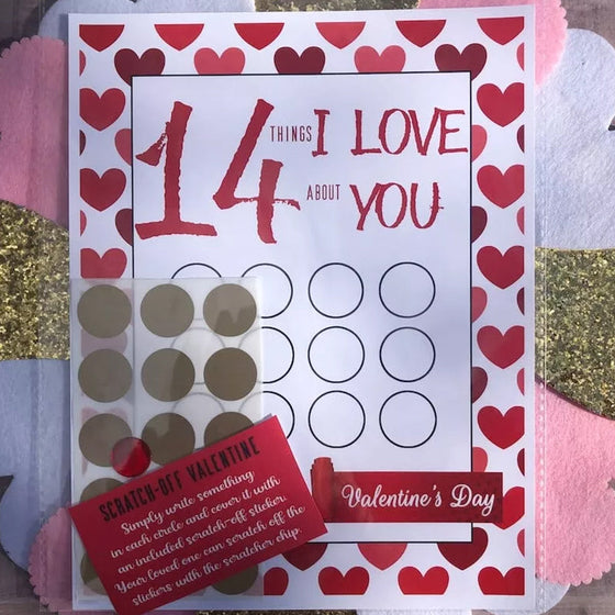 Alla hjärtans Scratch Off-tryck