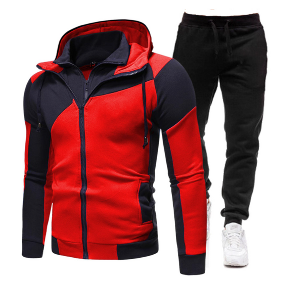 Luvtröja -träningsoverall med färgblock