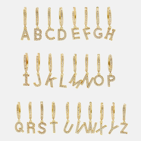 Alfabet ring örhängen