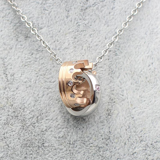 Diamant Krona Par Halsband