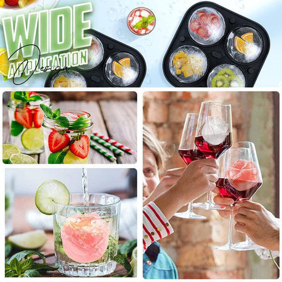 4-fack stor rosform för isbitar