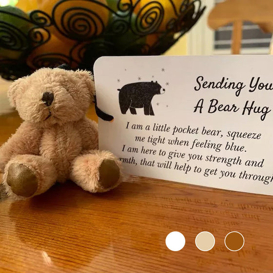 En liten Pocket kram björn