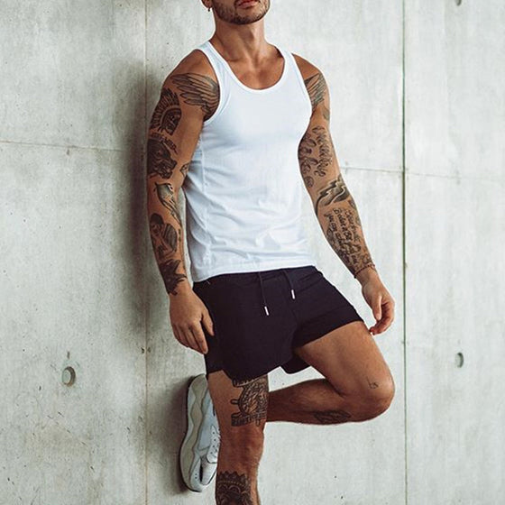 Mäns andningsbara sommarstrandshorts i nät