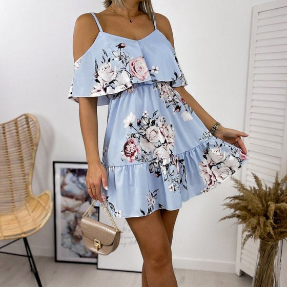 Blommig cami klänning