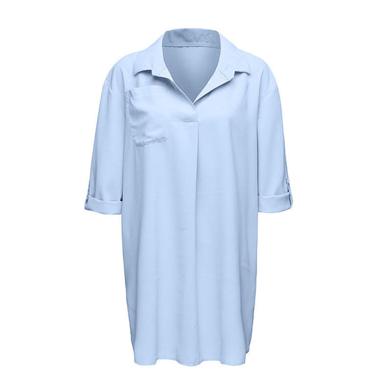 V-ringad solskyddsskjorta