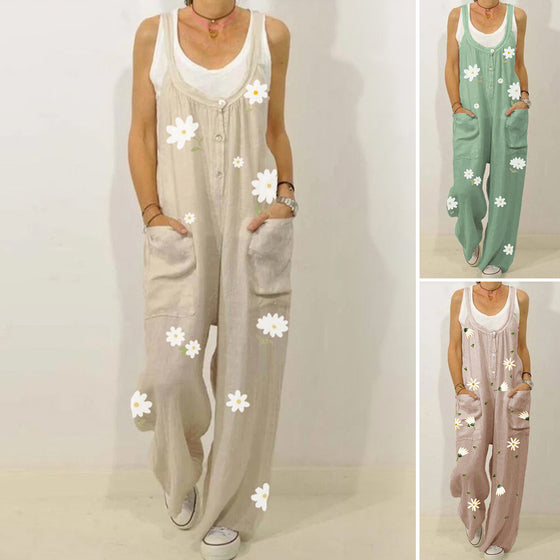 Jumpsuit med blommönster