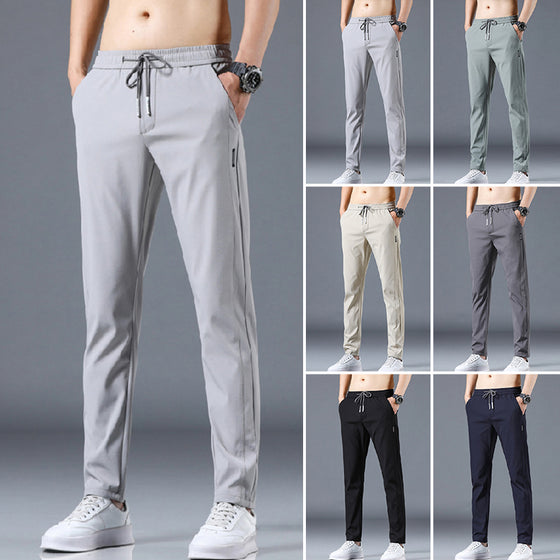 Fritidsbyxor i issilke för män