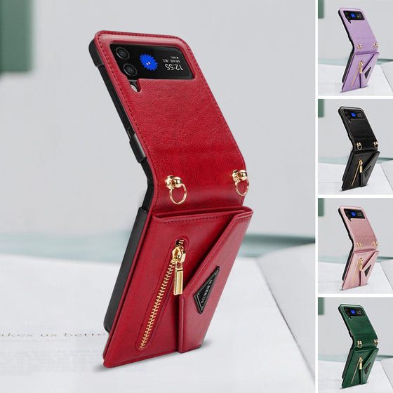 Vikbart telefonfodral med förvaring