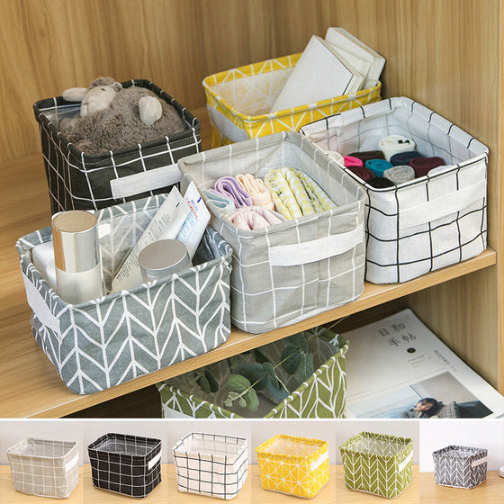 Vikbar canvas tecknad förvaringslåda