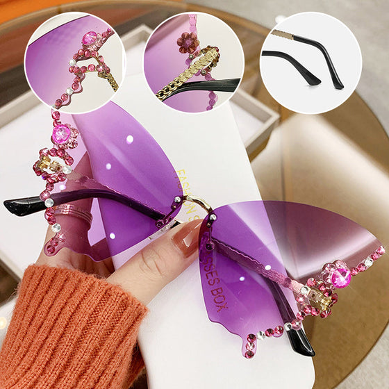 Diamond Butterfly solglasögon