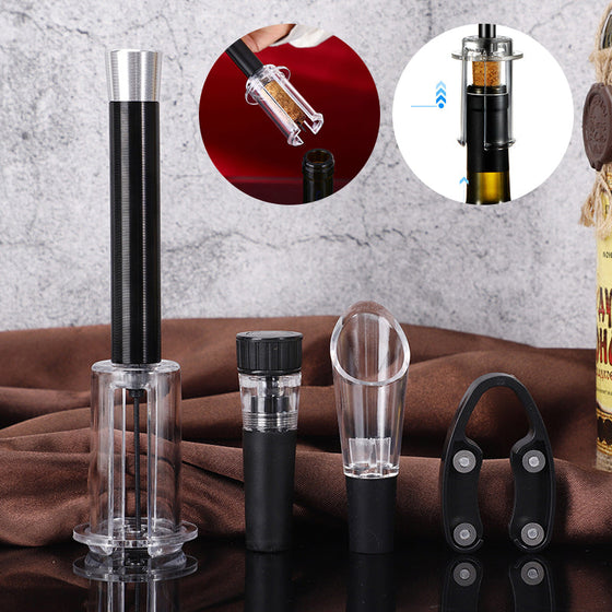 Manuell flasköppnare med lufttryck