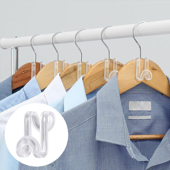 Genomskinliga anslutningskrokar för galge (10 st)