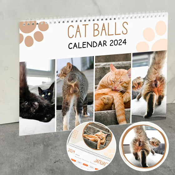 Rolig kattbollskalender 2024