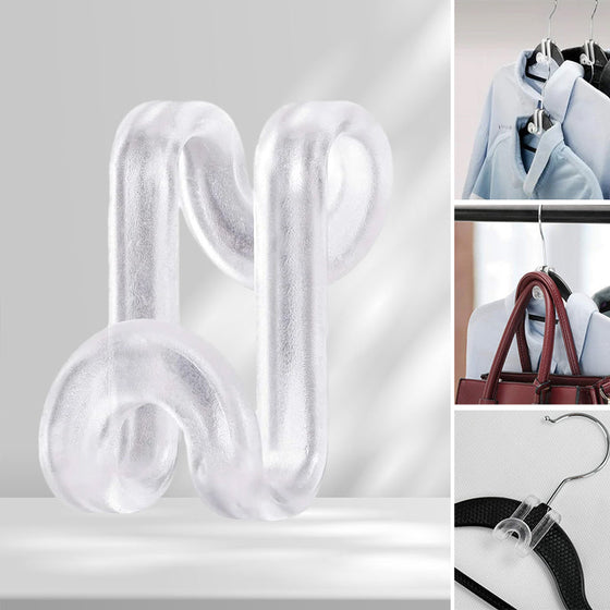 Genomskinliga anslutningskrokar för galge (10 st)