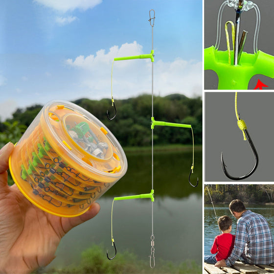 Fiskkrok med speciell anti-tanglesnörkrok