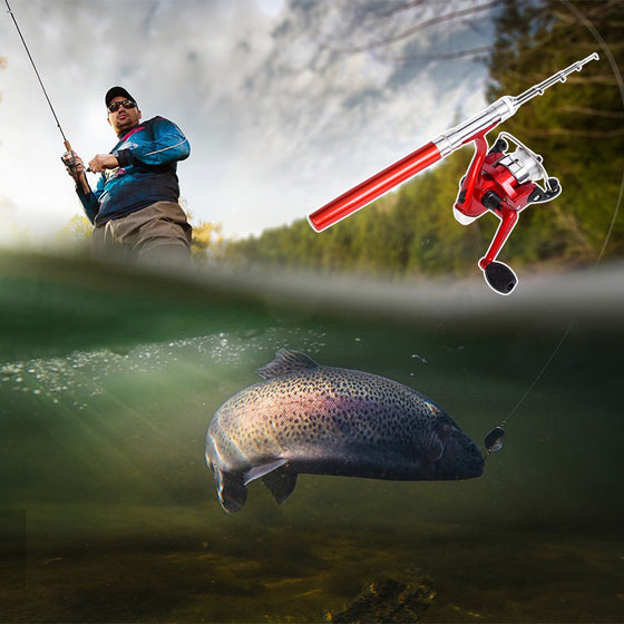 Fiskspö i fickstorlek