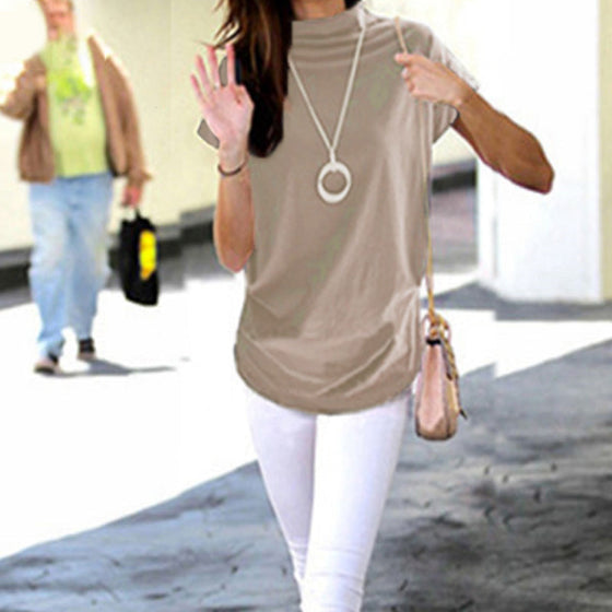 Halv polotröja t-shirt med docka ärm