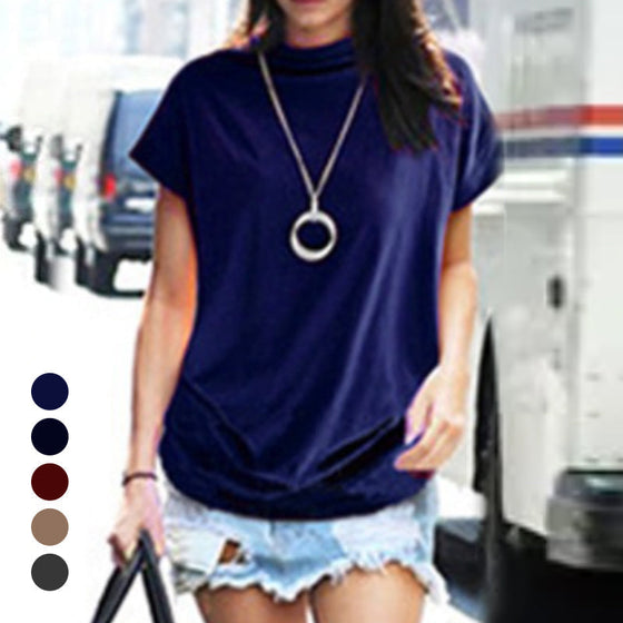 Halv polotröja t-shirt med docka ärm