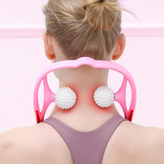 Nackmassage med massagebollar