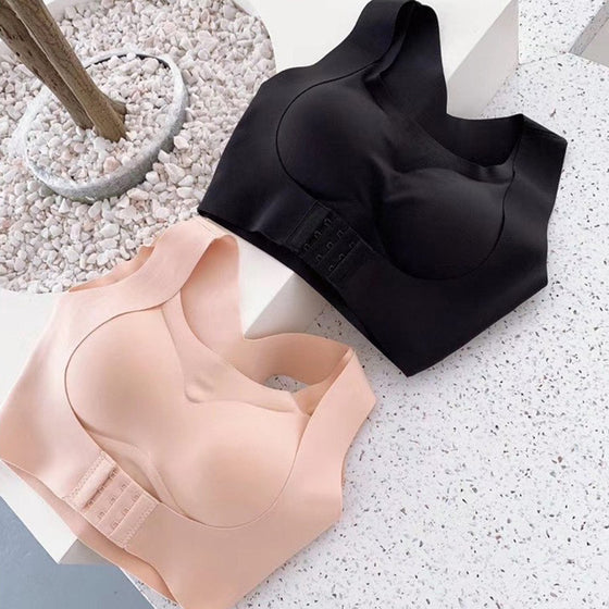 Sömlös BH-topp med spänne fram