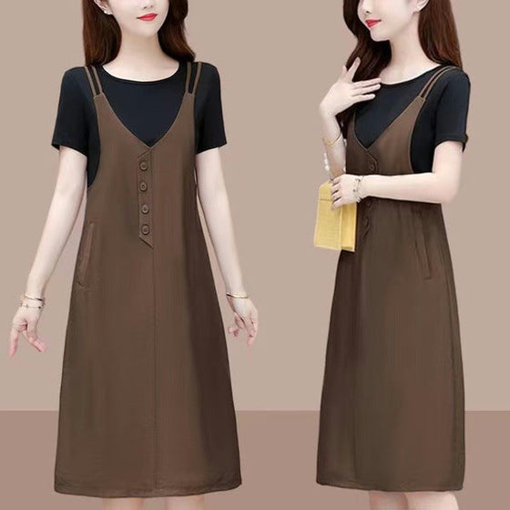 Falsk tvådelad slipklänning