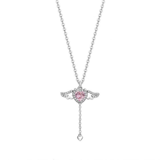 Cupid Heart Halsband med rörliga vingar