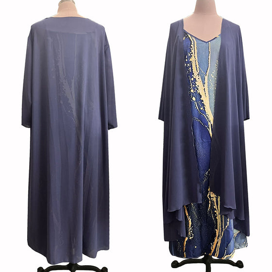 Lös tvådelad klänning med tryck