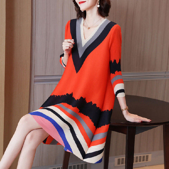 Klänning med trekvarts ärm