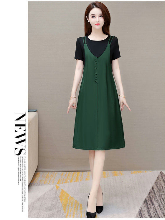 Falsk tvådelad slipklänning