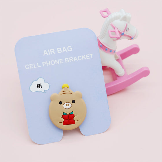 Tecknad krockkudde telefonhållare linjalgrepp