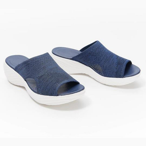 Platt botten casual beach damtofflor