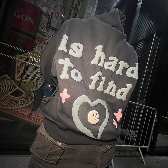 Huvtröja med pufftryck