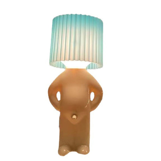 En liten blyg man kreativ lampa