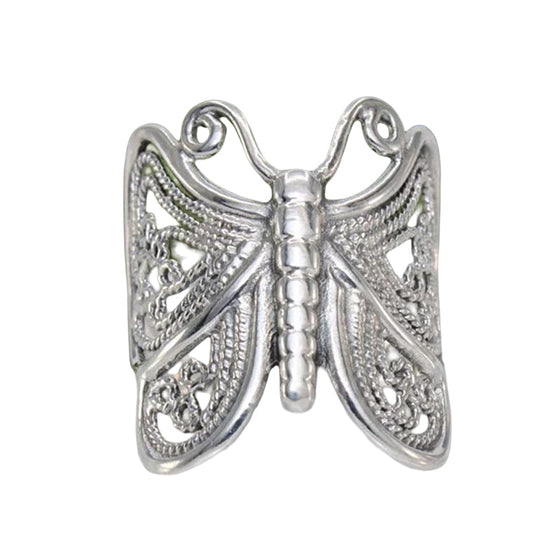 Handgjord vintage fjärilsring