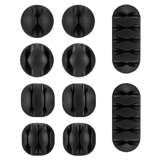 Kabelskyddssats med kabelklämmor (10 stycken)