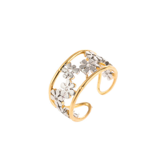 Oregelbunden ihålig tusensköna ring