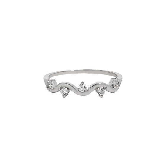 Glänsande Storms Wave Ring
