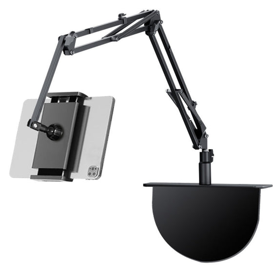 Infällbar och dold hållare för mobil och surfplatta vid sängkanten