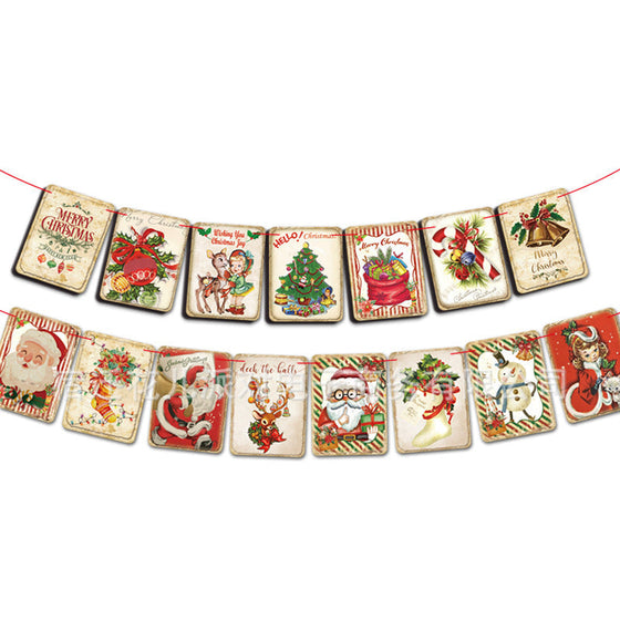 Glad Jul Eldstuga Banderoll