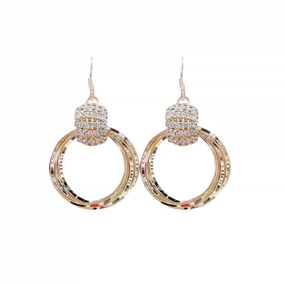 Stora örhängen med strass