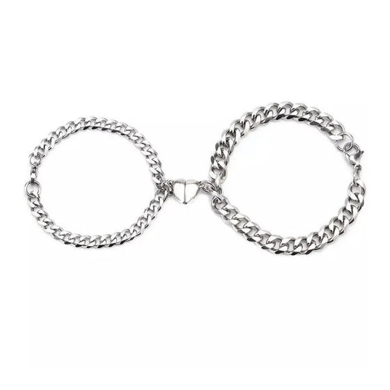 Magnetiska hjärtarmband för vackra par