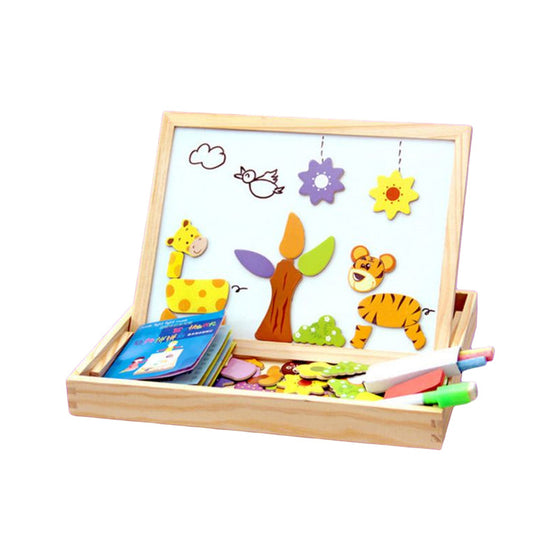 Magnetisk djurpussel ritbord