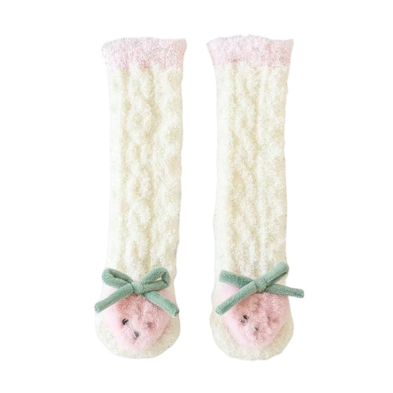 Baby Vinter Fluffy Fuzzy Slipper Sockor