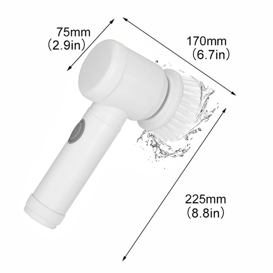 Saker uppladdningsbar elektrisk rengöringsborste