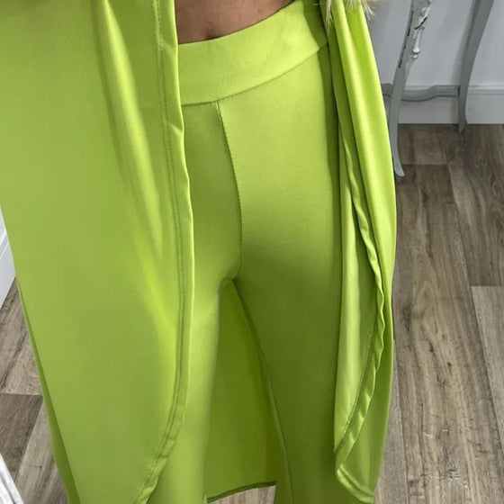 Ärmlös, rund halsad tvådelad uppsättning för kvinnor