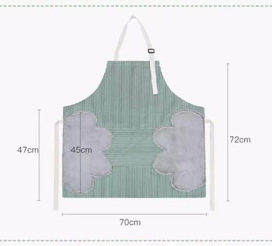 Vattentätt förkläde med handtorkande handduk