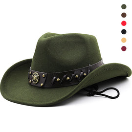 Gentleman läderhatt med spänne