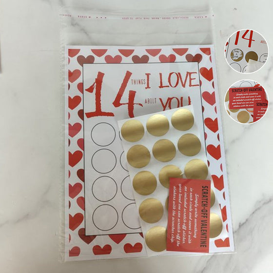 Alla hjärtans Scratch Off-tryck